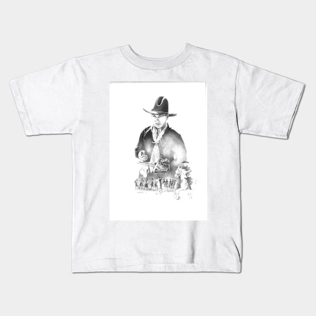 Hopalong Cassidy Kids T-Shirt by GunnerStudios